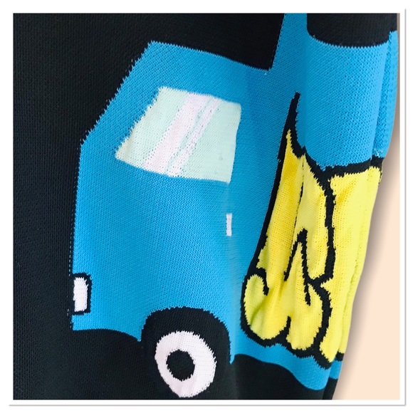 Adidas United Arrows And Sons Knit Sweater City Graffiti Black Size Large - Picture 9 of 14